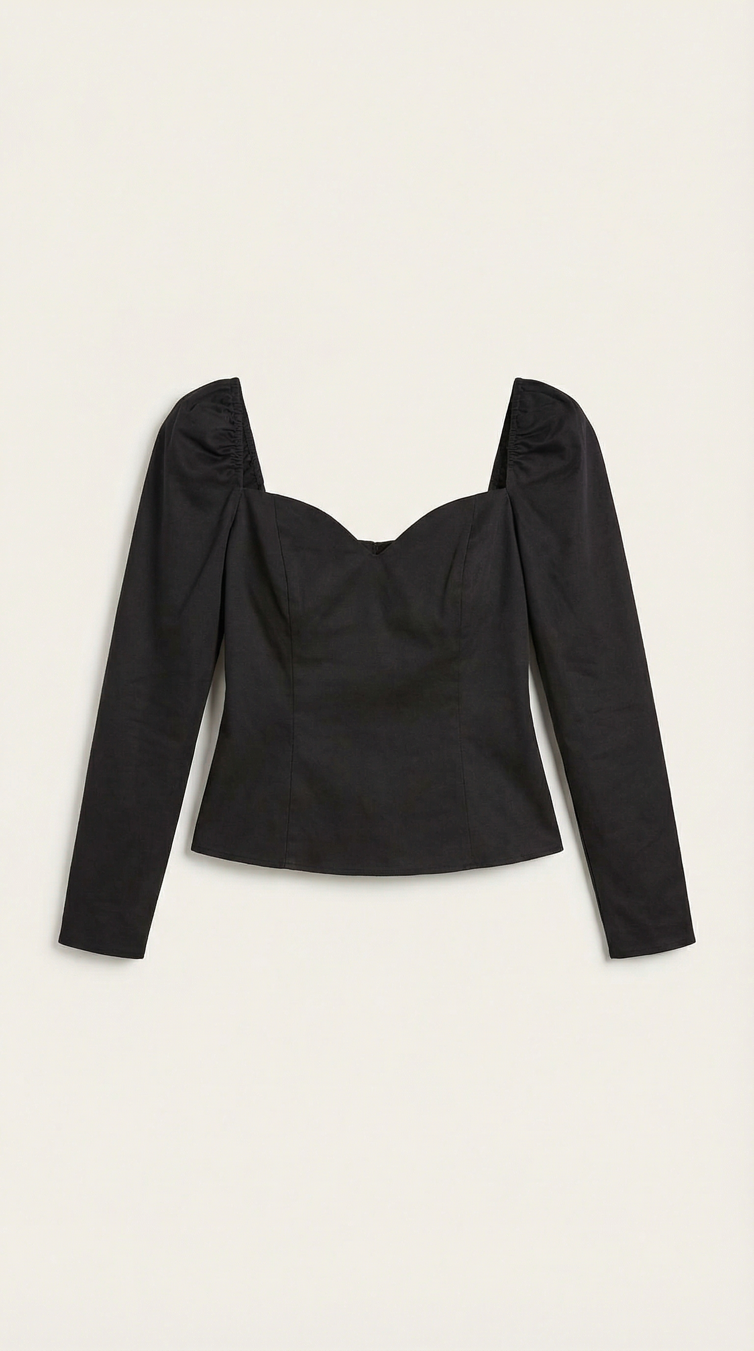 Top con mangas abullonadas y caída fluida