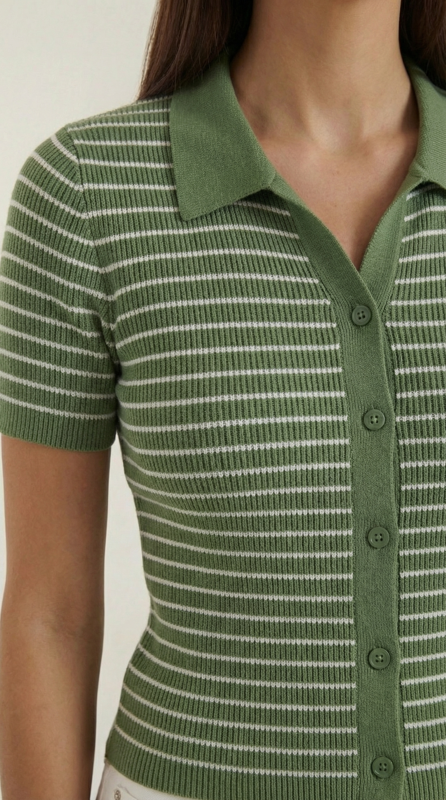 Top polo rayado de inspiración clásica