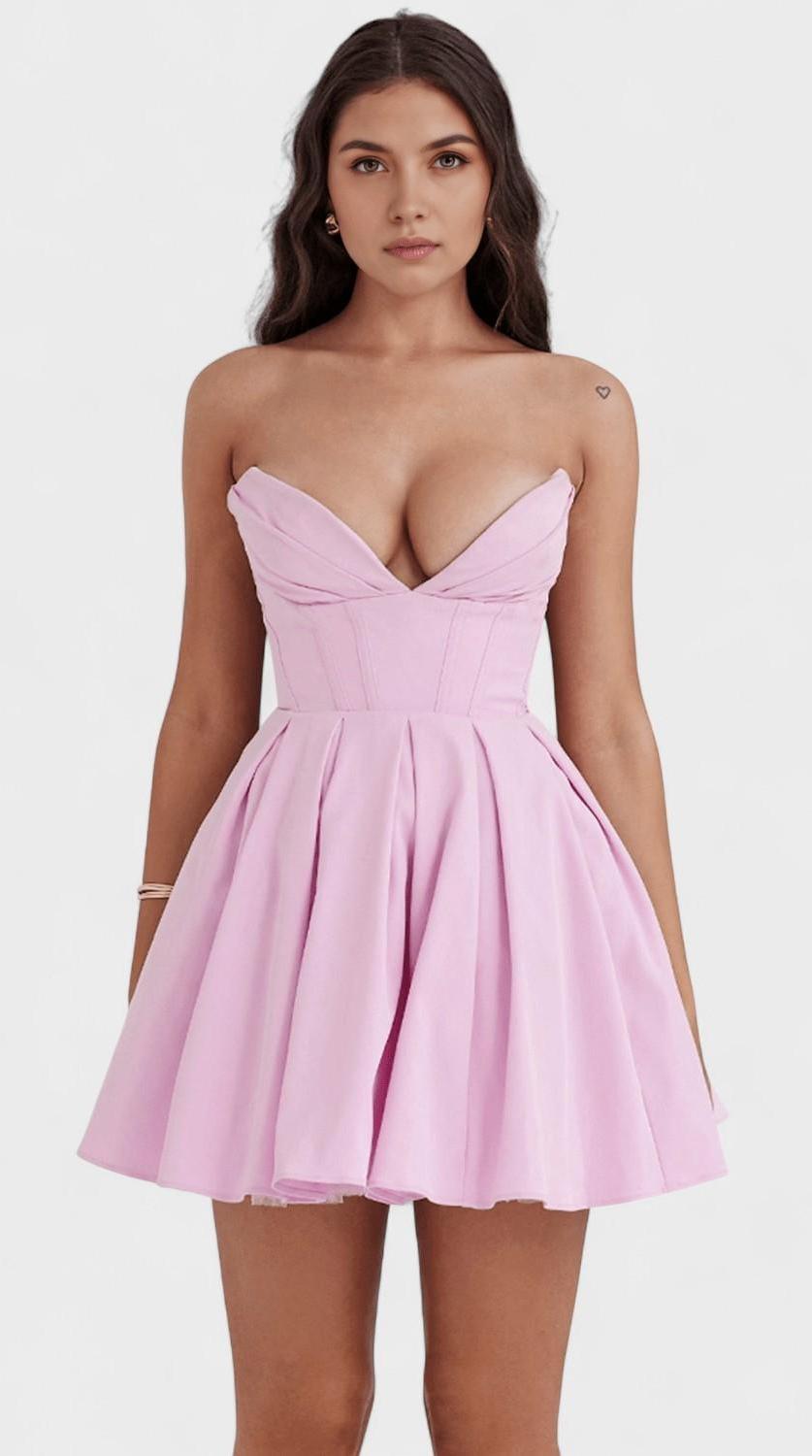 Vestido corto de silueta femenina para oficina