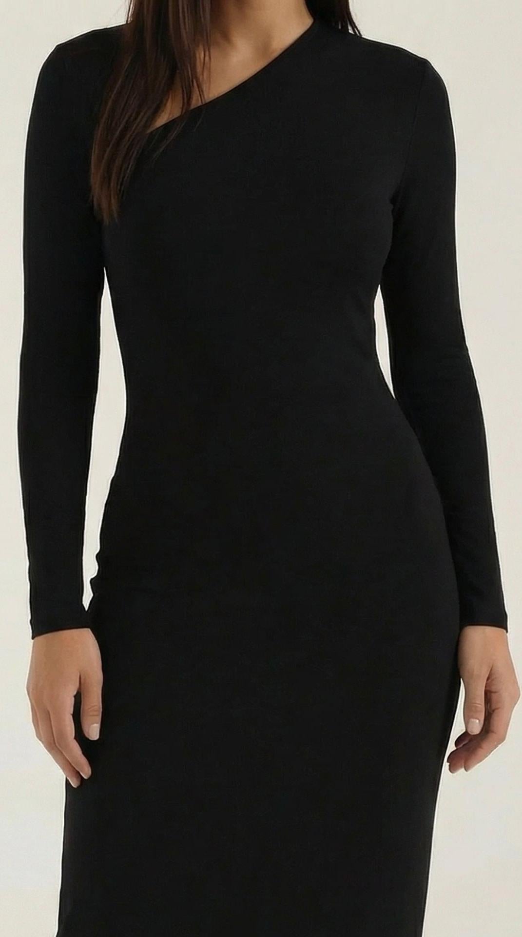 Vestido maxi bodycon de corte largo