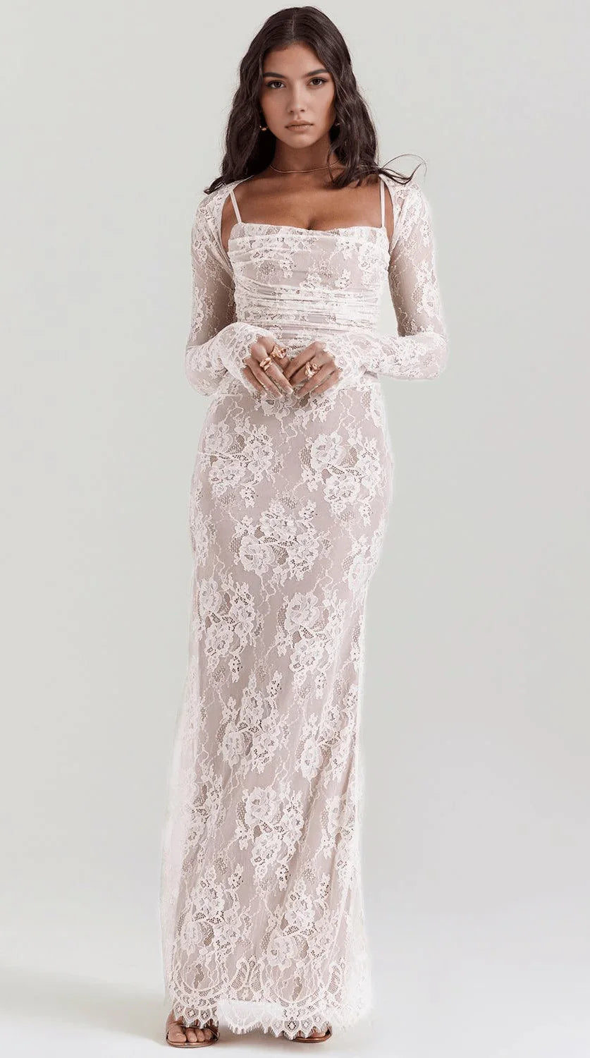 Vestido maxi de corte fluido elegante