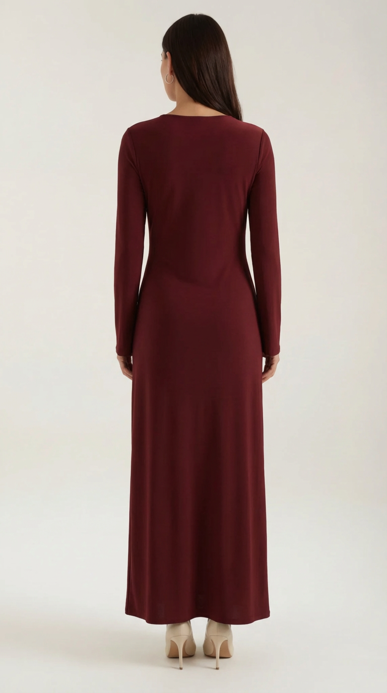 Vestido maxi de corte largo elegante