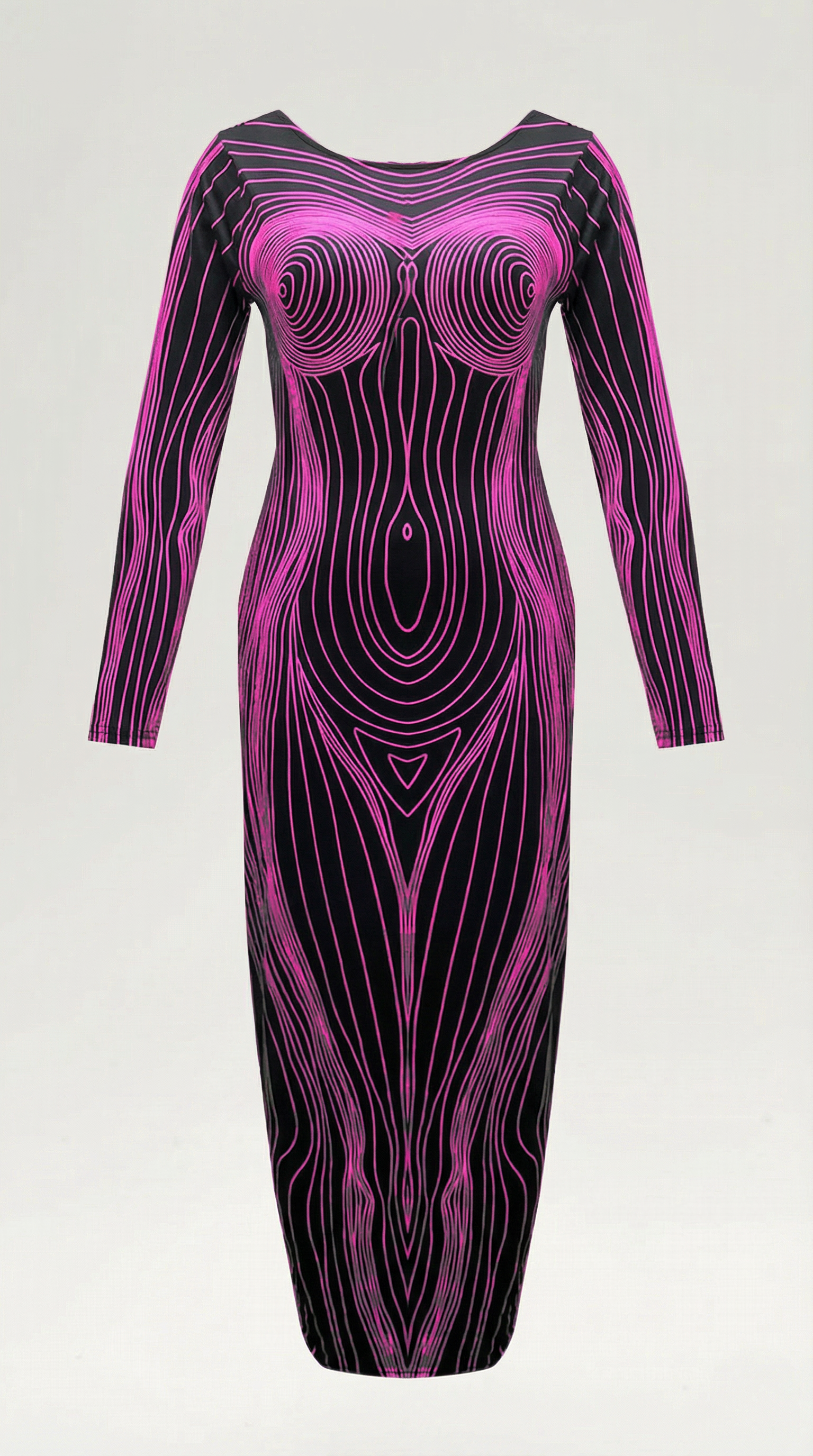 Vestido maxi de estilo maximalista ajustado