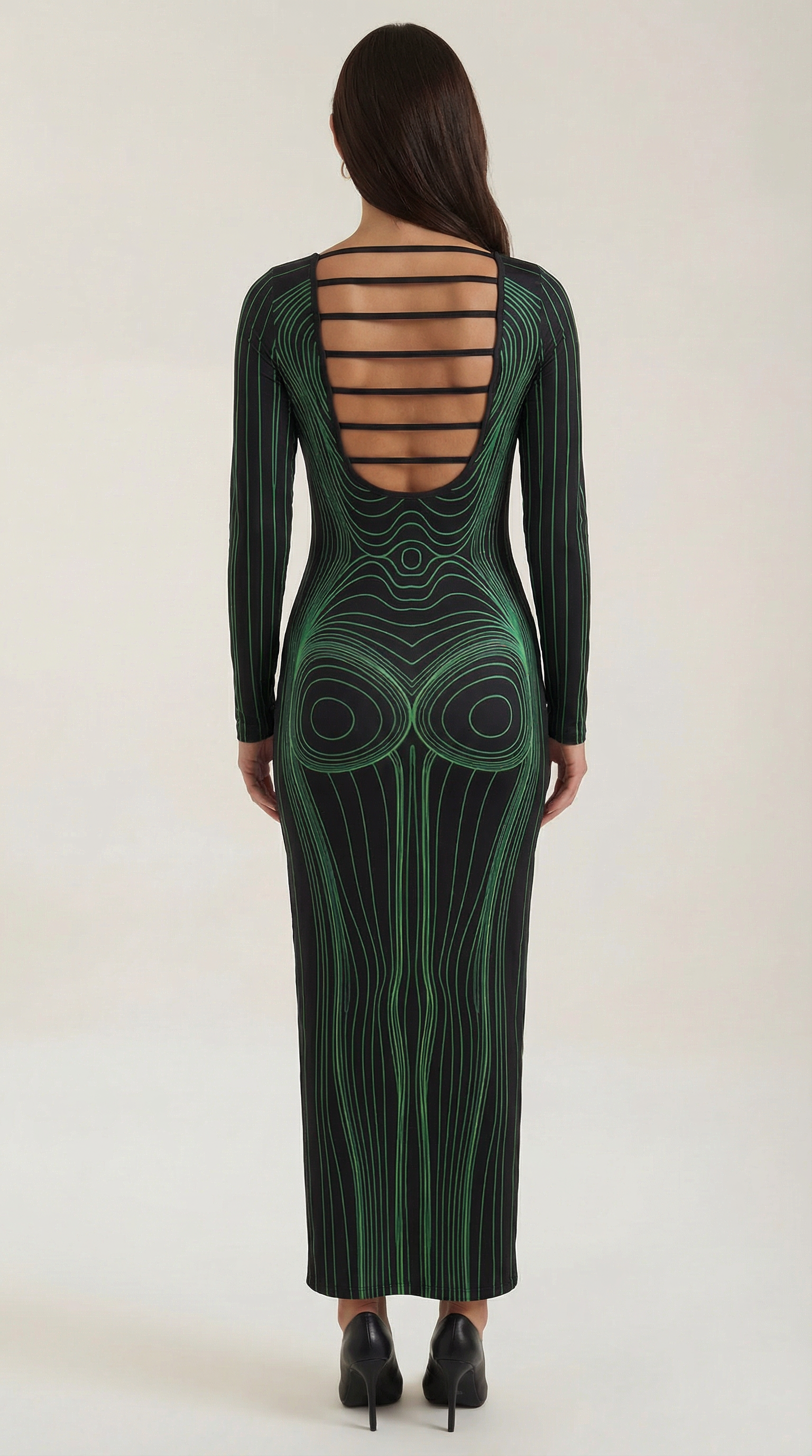 Vestido maxi de estilo maximalista ajustado