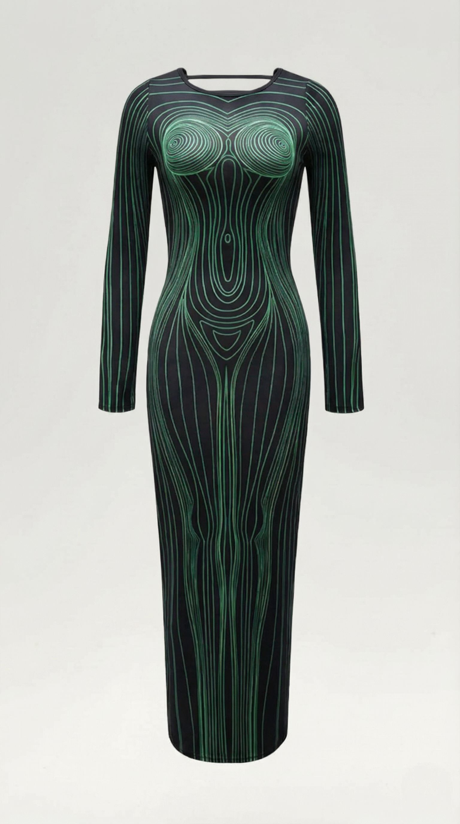 Vestido maxi de estilo maximalista ajustado