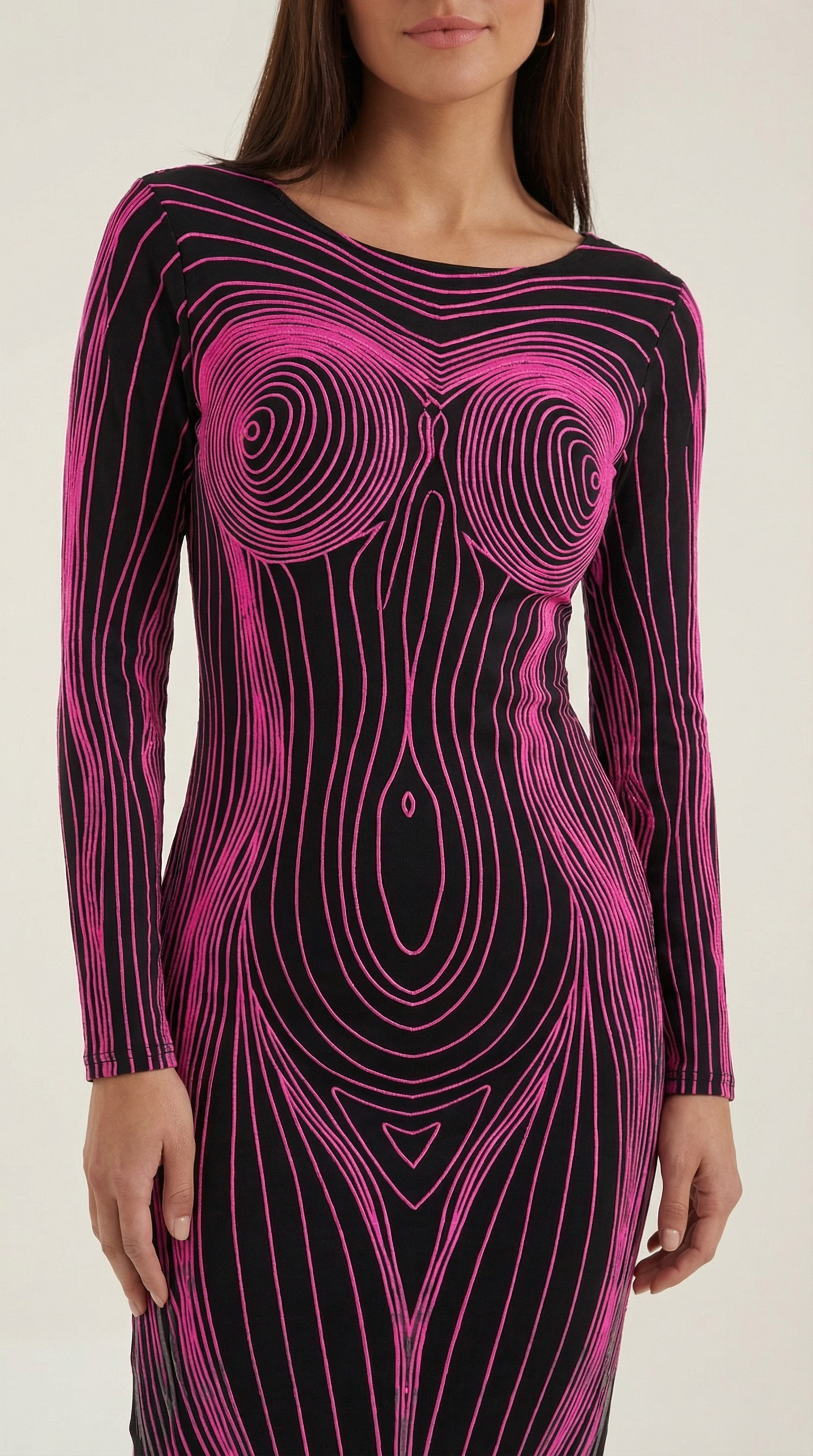 Vestido maxi de estilo maximalista ajustado