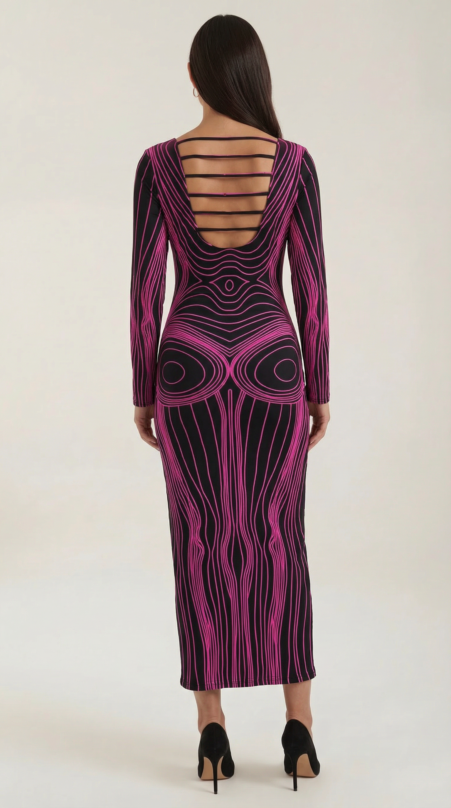 Vestido maxi de estilo maximalista ajustado