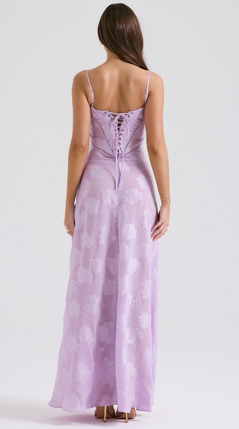 Vestido maxi de silueta fluida y drapeado