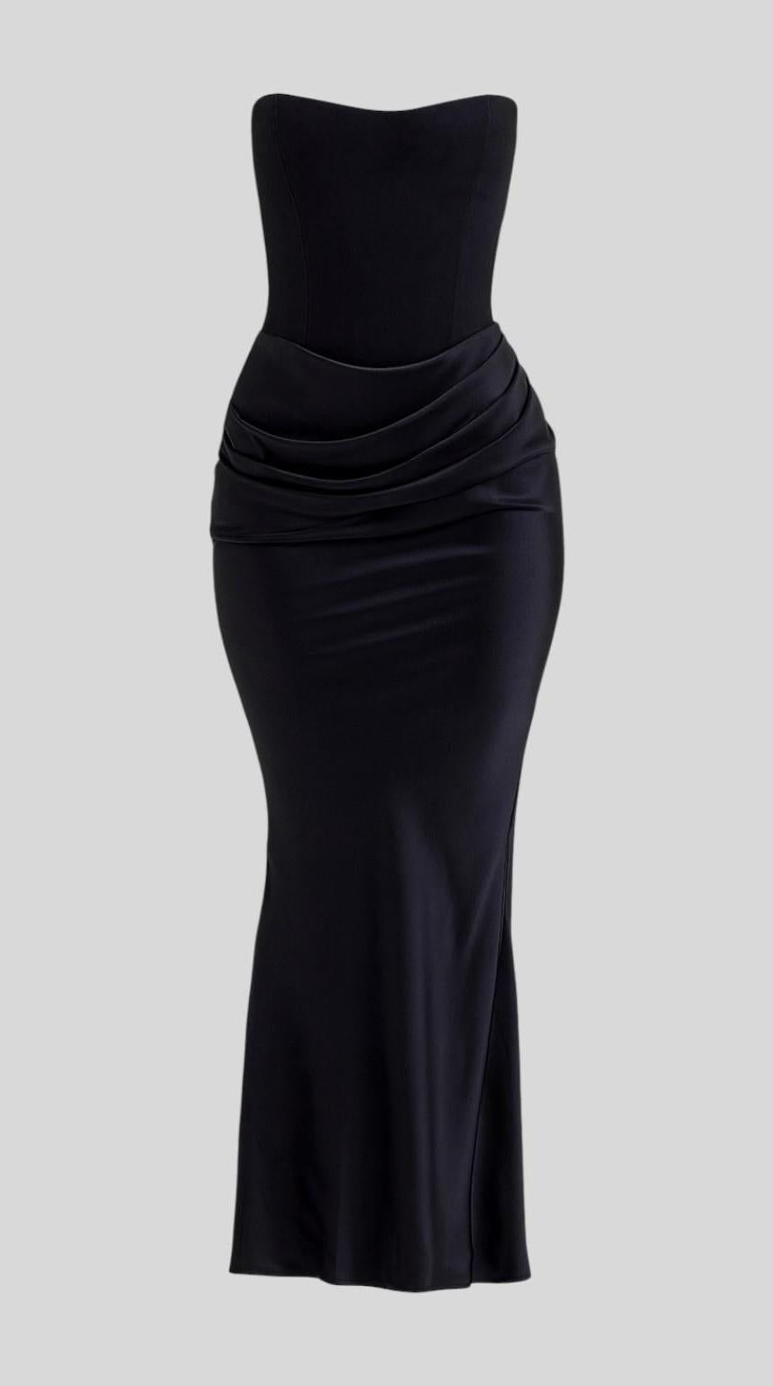 Vestido maxi fluido de caída elegante