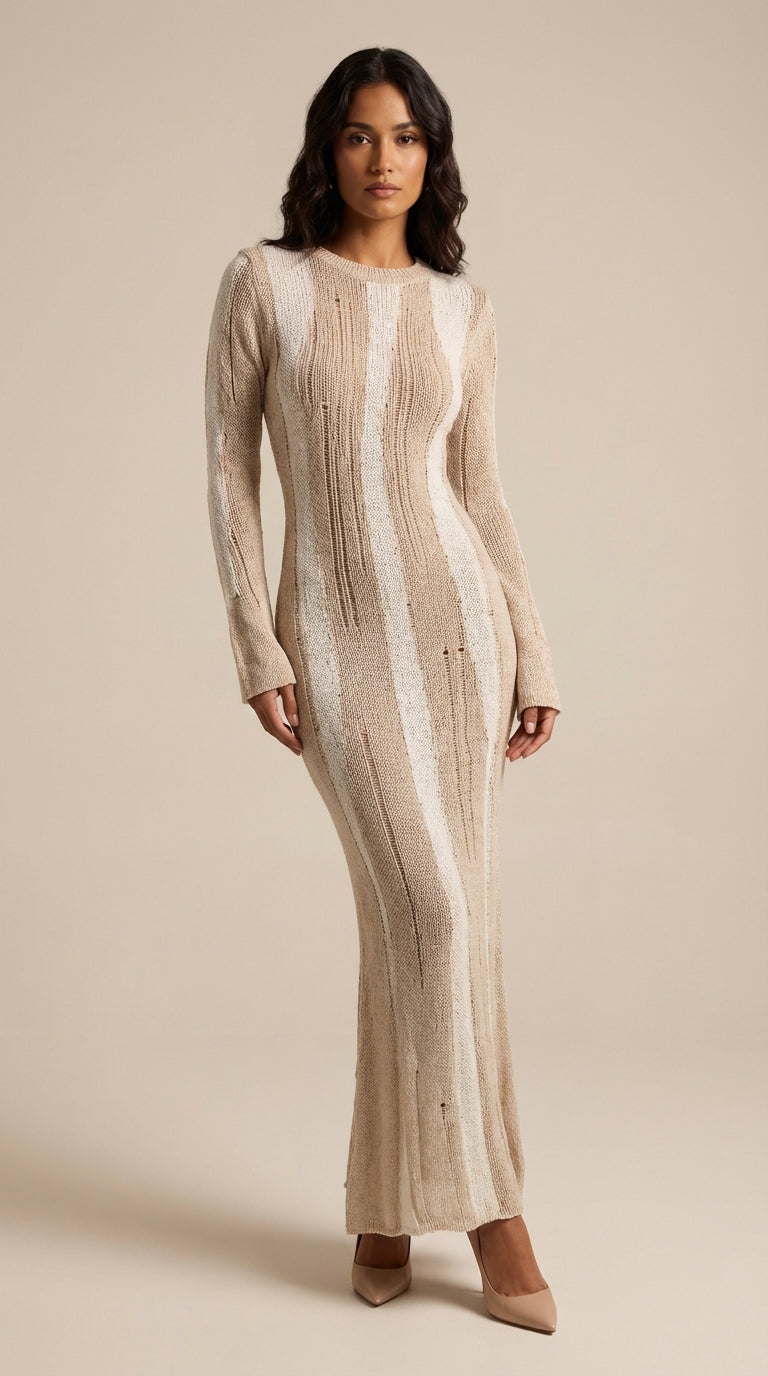 Vestido maxilargo de silueta entallada