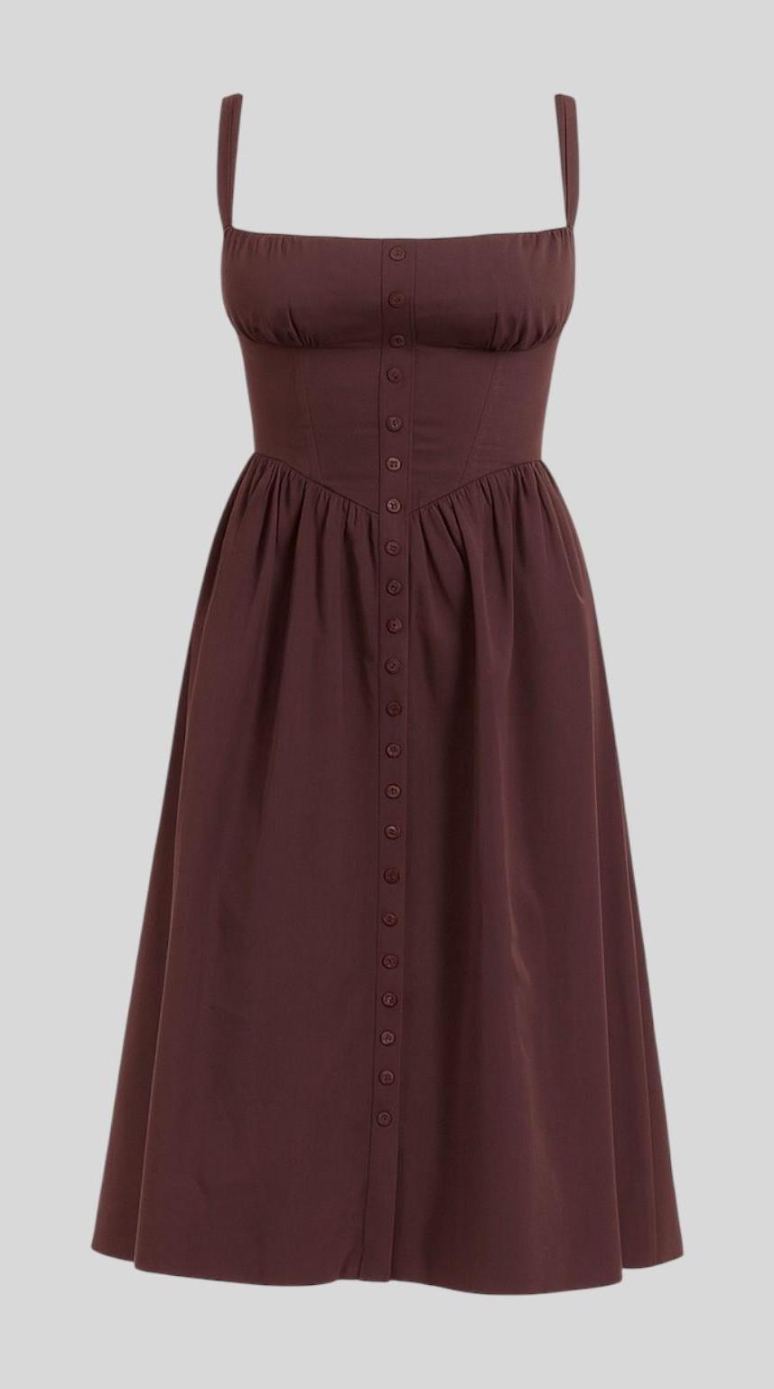 Vestido midi con drapeado elegante