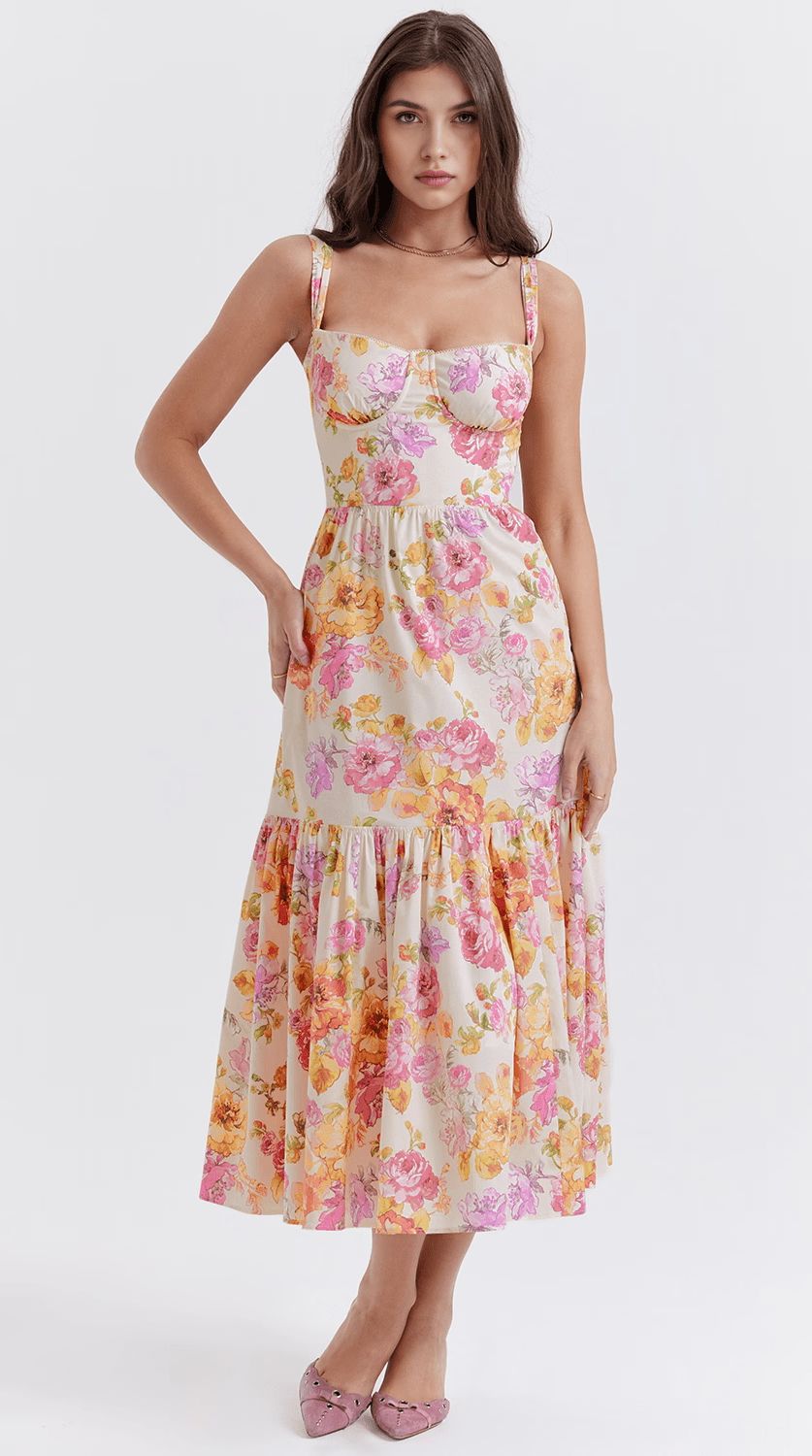 Vestido midi drapeado elegante y versátil