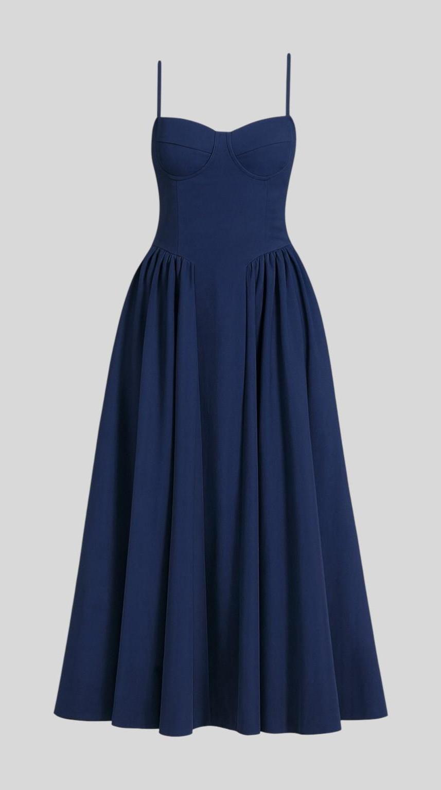 Vestido midi drapeado ligero y elegante
