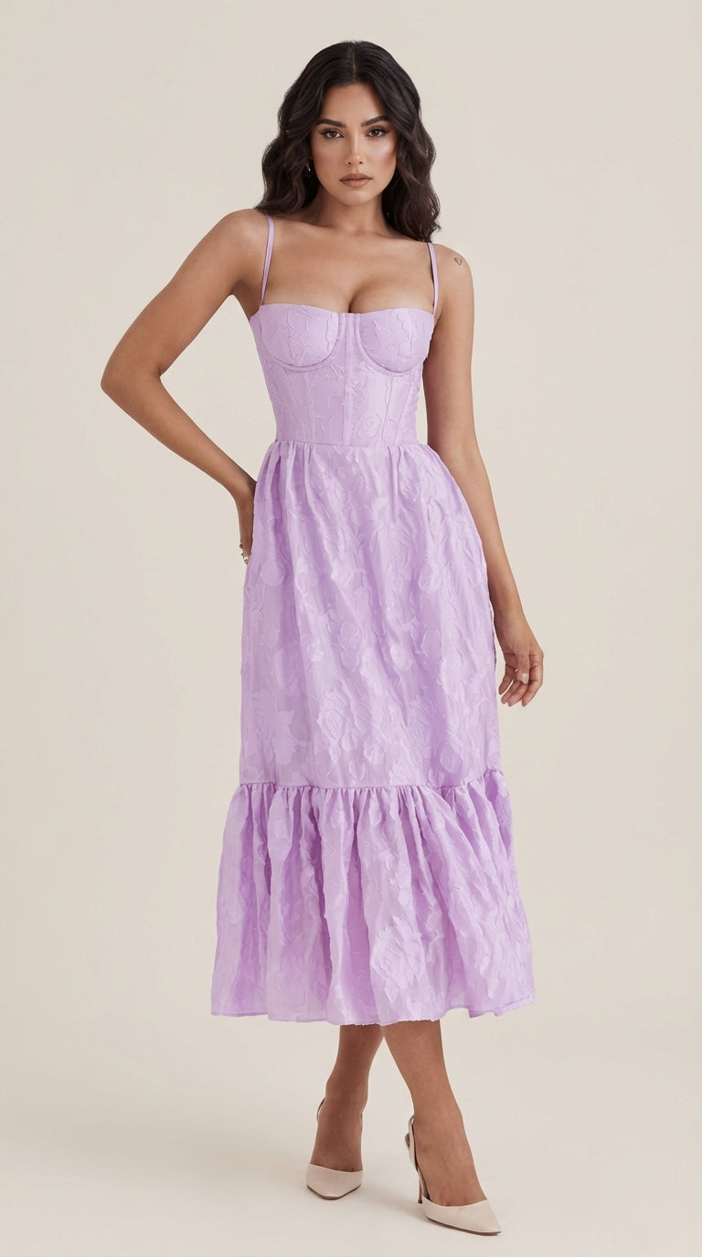 Vestido midi drapeado perfecto para eventos