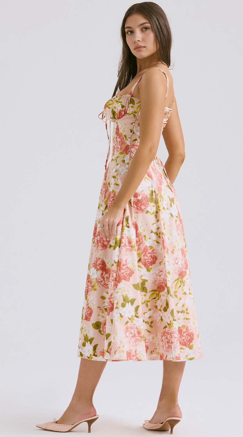 Vestido midi drapeado versátil