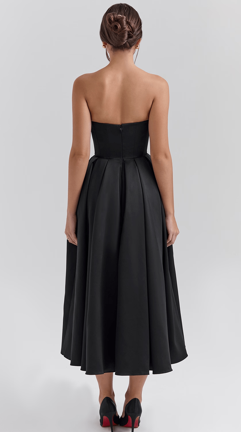 Vestido midi fluido con movimiento natural