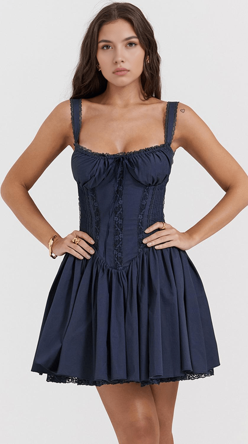 Vestido mini bustier versátil para diario y eventos