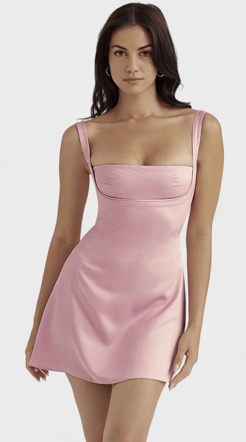 Vestido mini con cintura ajustada