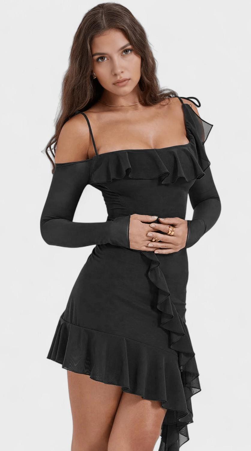 Vestido mini de corte femenino versátil