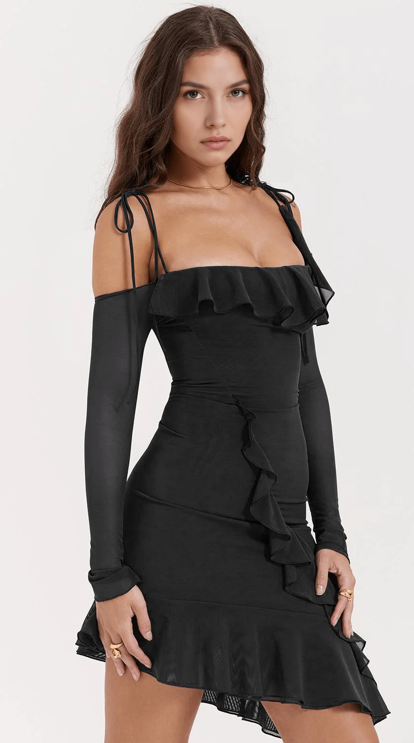 Vestido mini de corte femenino versátil