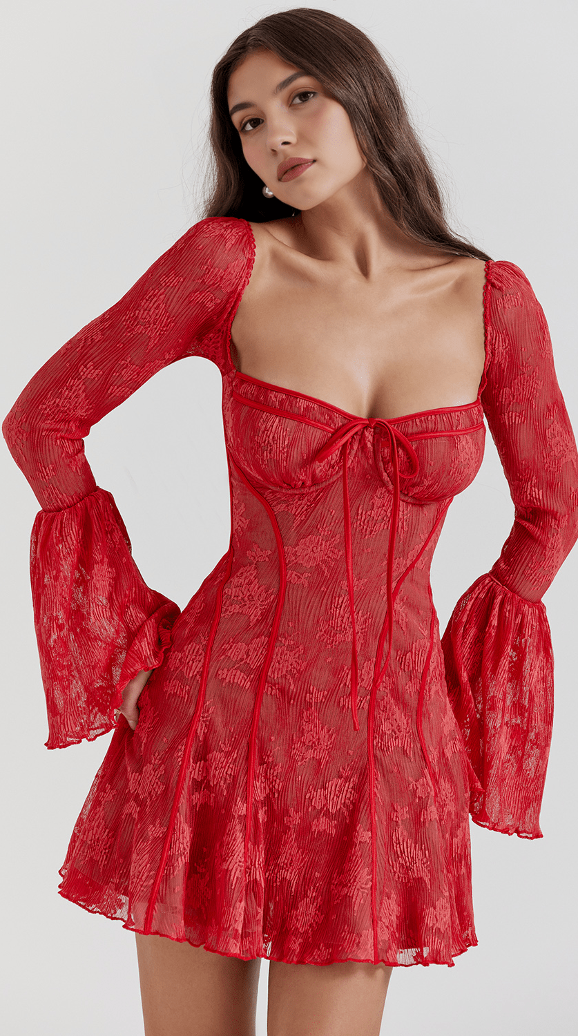 Vestido mini de silueta femenina estilizada