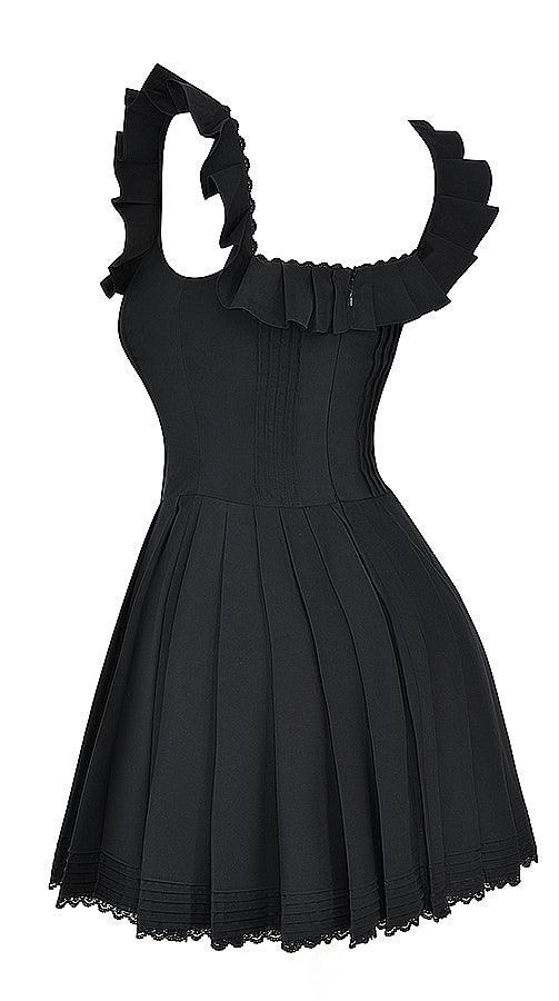 Vestido mini drapeado de corte femenino