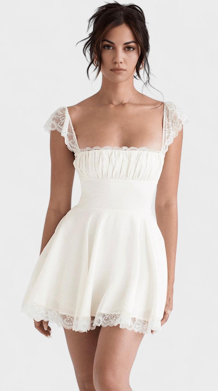 Vestido mini drapeado elegante para eventos