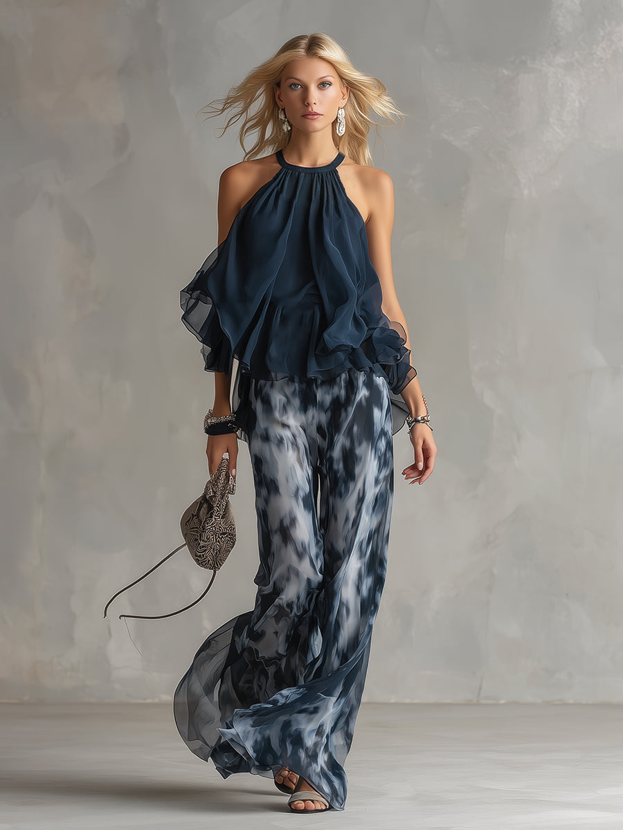 Conjunto Halter Azul Marino