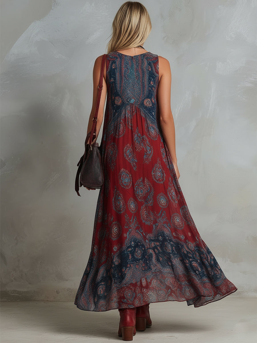 Vestido Maxi Boho Étnico