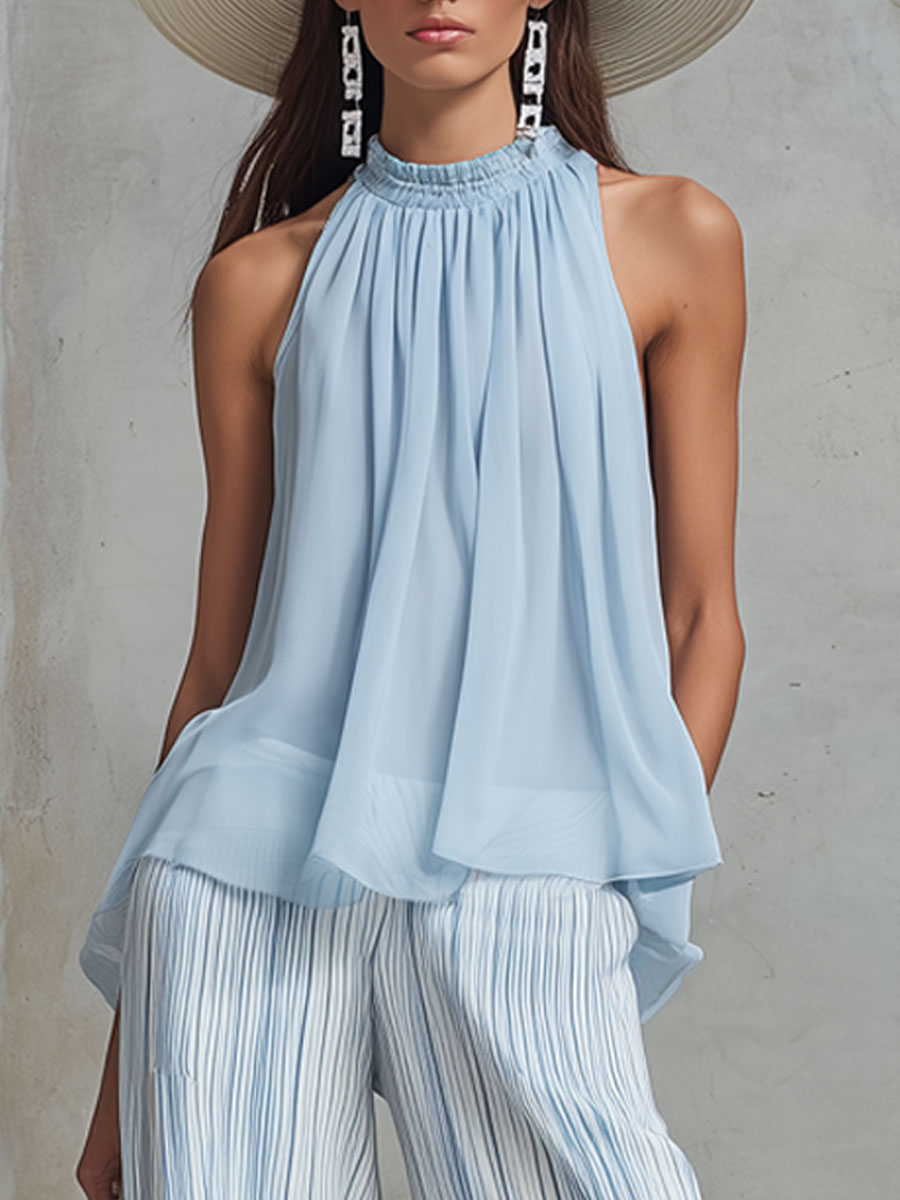 Conjunto Azul a Rayas