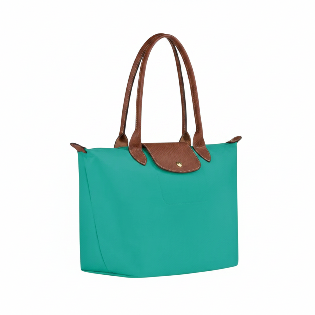 Bolsa Tote Grande Plegable, Turquesa