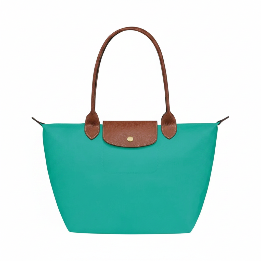 Bolsa Tote Grande Plegable, Turquesa