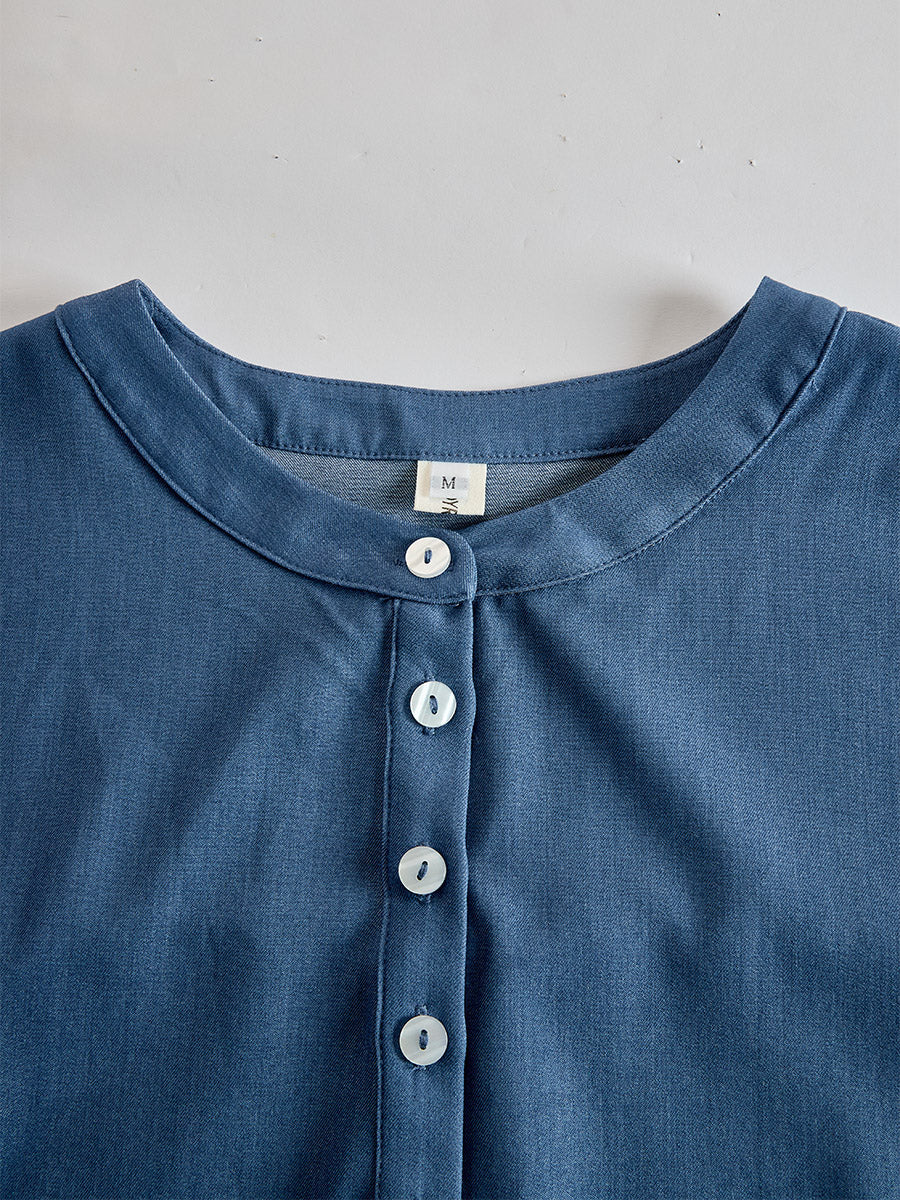 Vestido Maxi Denim Tencel