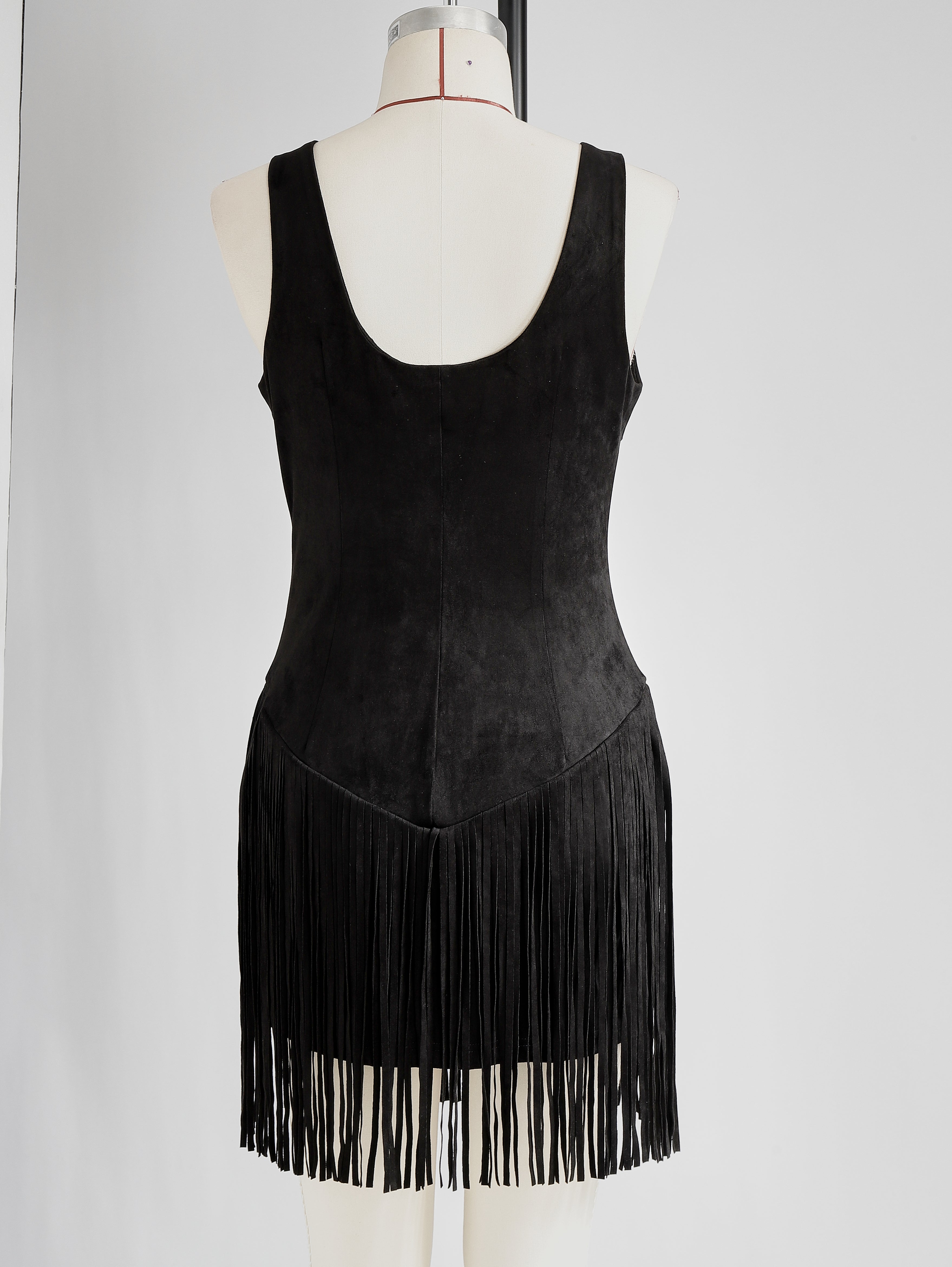 Vestido Ante Flecos