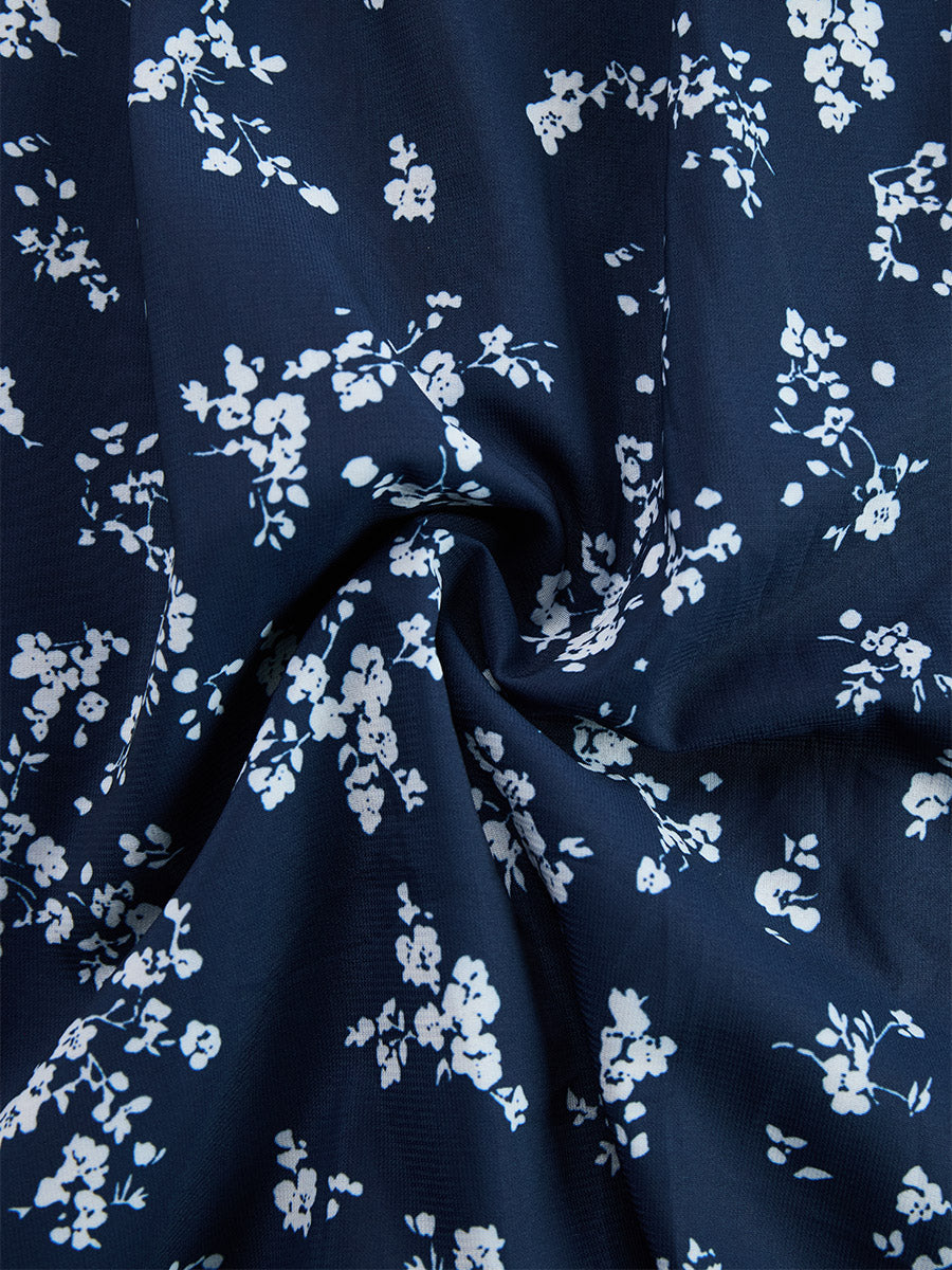 Vestido Maxi Floral Azul