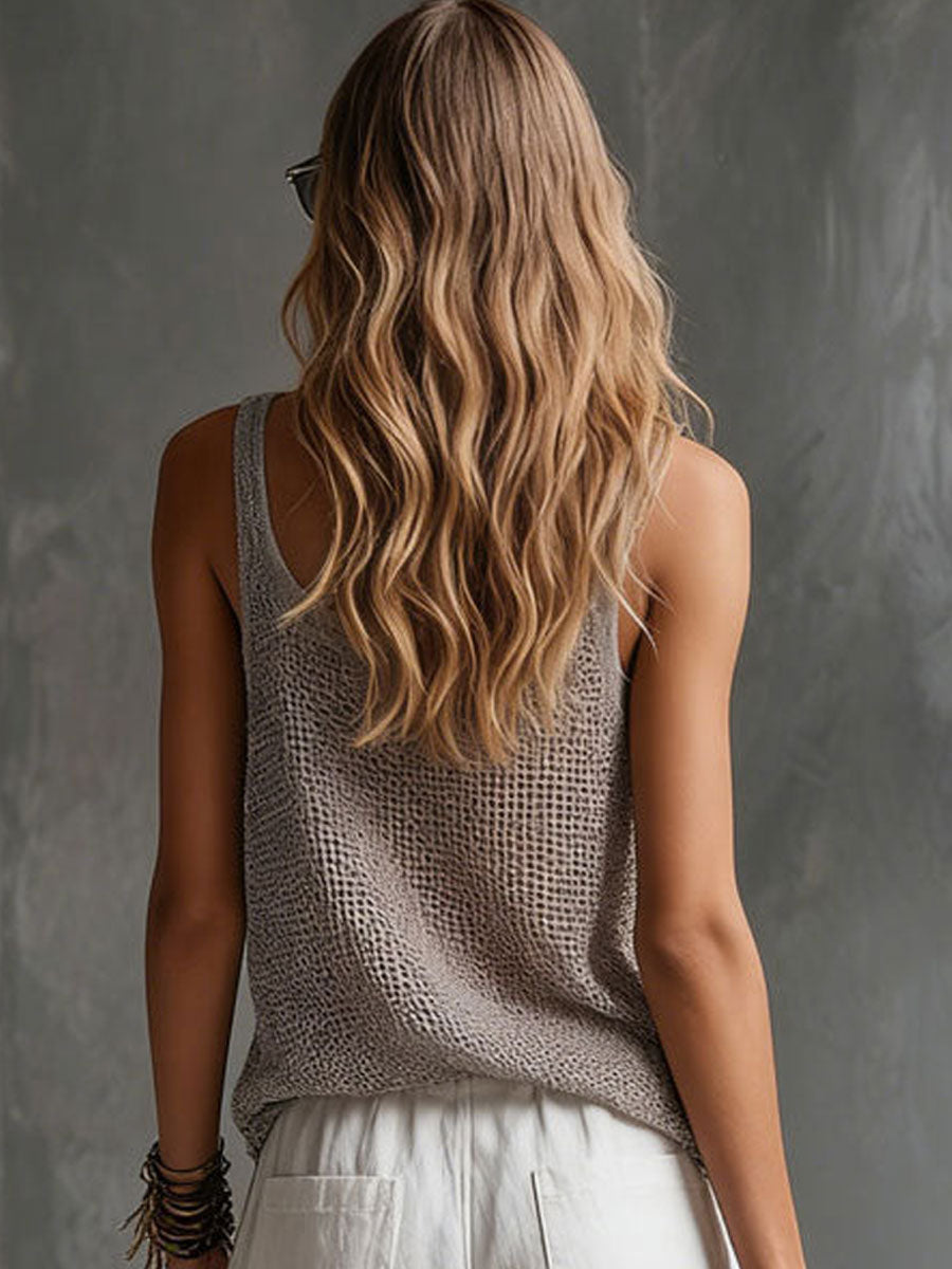 Chaleco Gris Casual