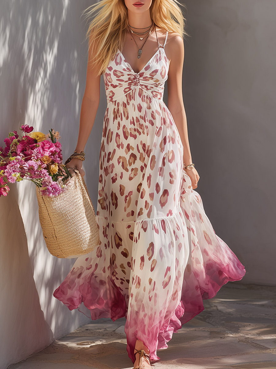 Vestido Maxi Leopardo Elegante