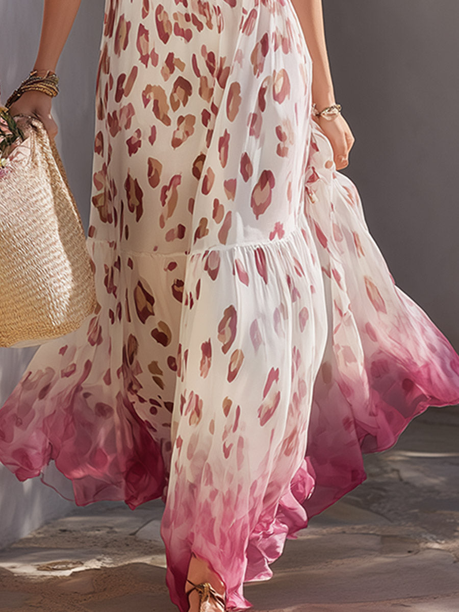 Vestido Maxi Leopardo Elegante