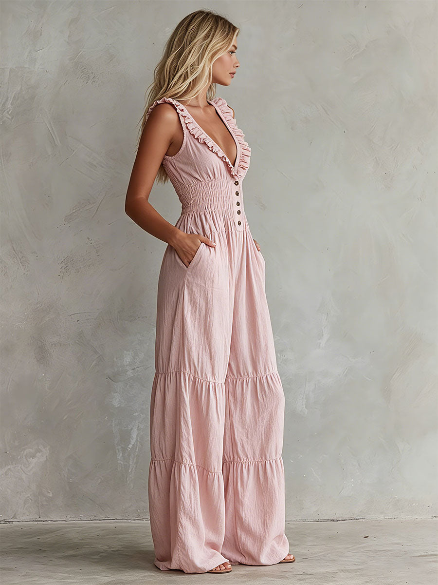 Mono Rosa con Volantes