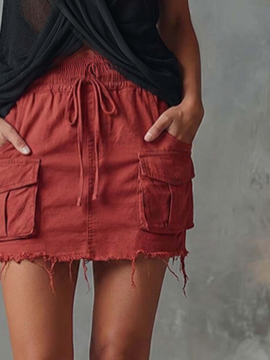 Falda Mini Roja Vintage