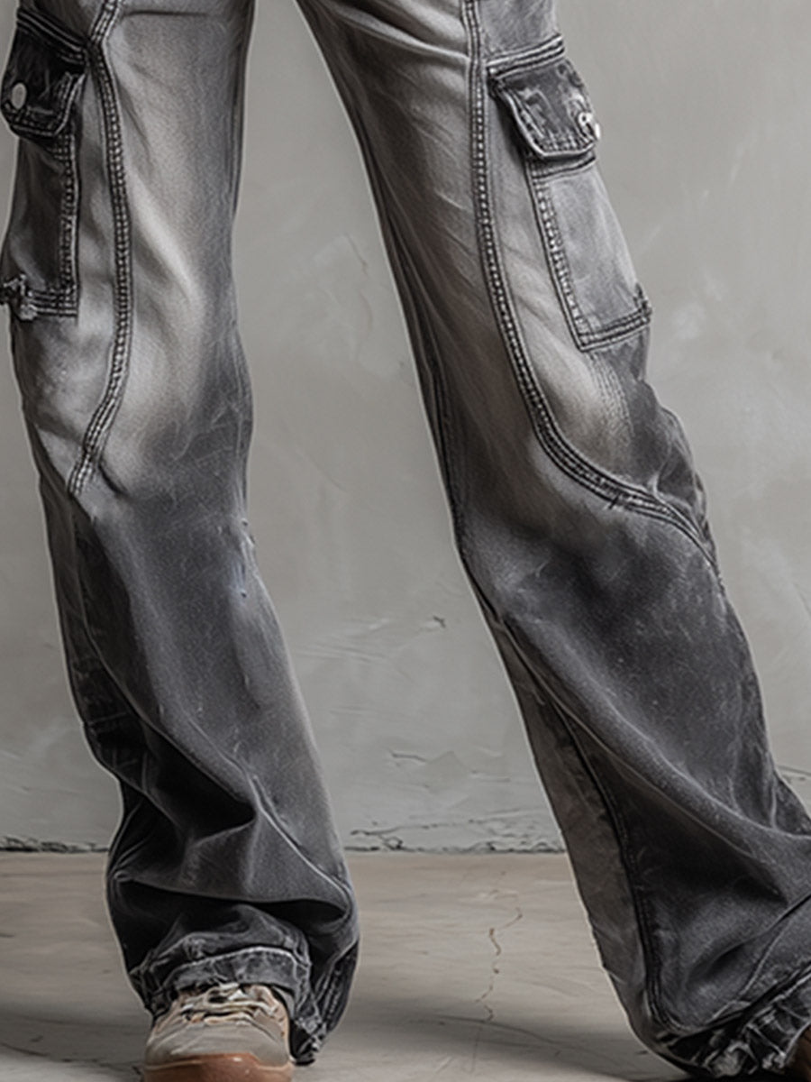 Jeans Cargo Gris