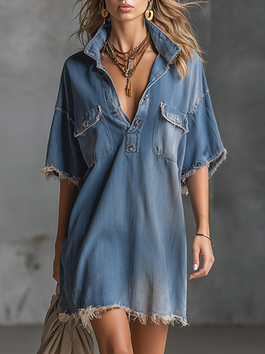 Vestido Mini Denim Azul