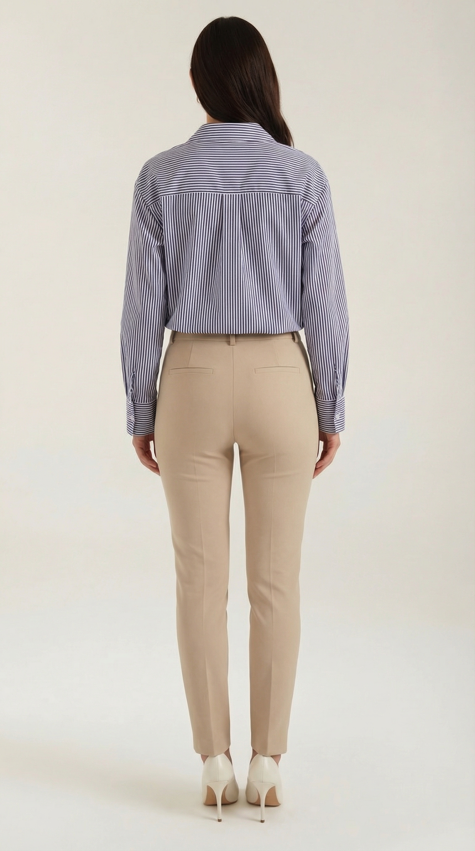 Blusa de manga larga a rayas de estilo parisino