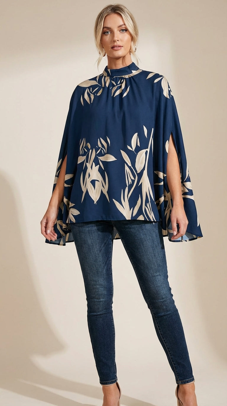 Blusa de noche con acabado elegante y fluido