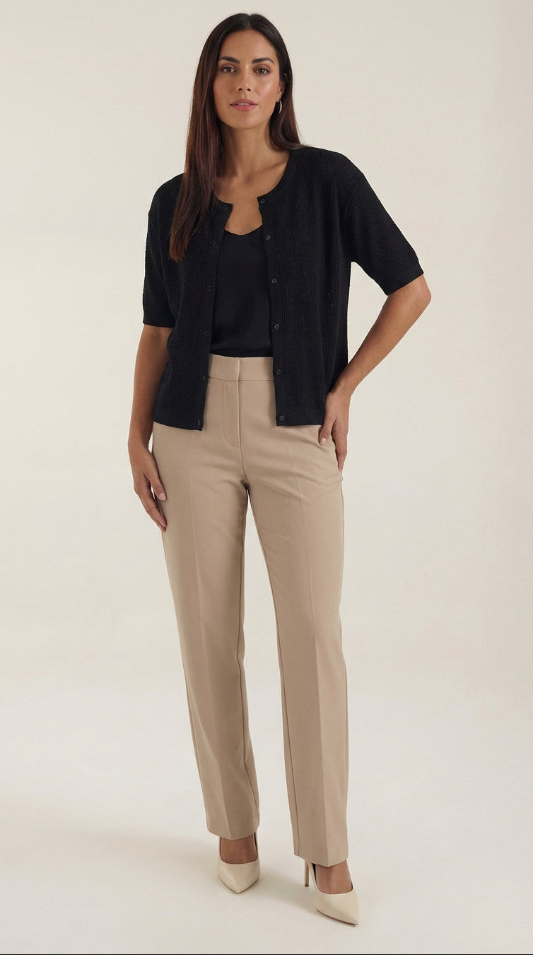 Cárdigan de manga corta de estilo versátil