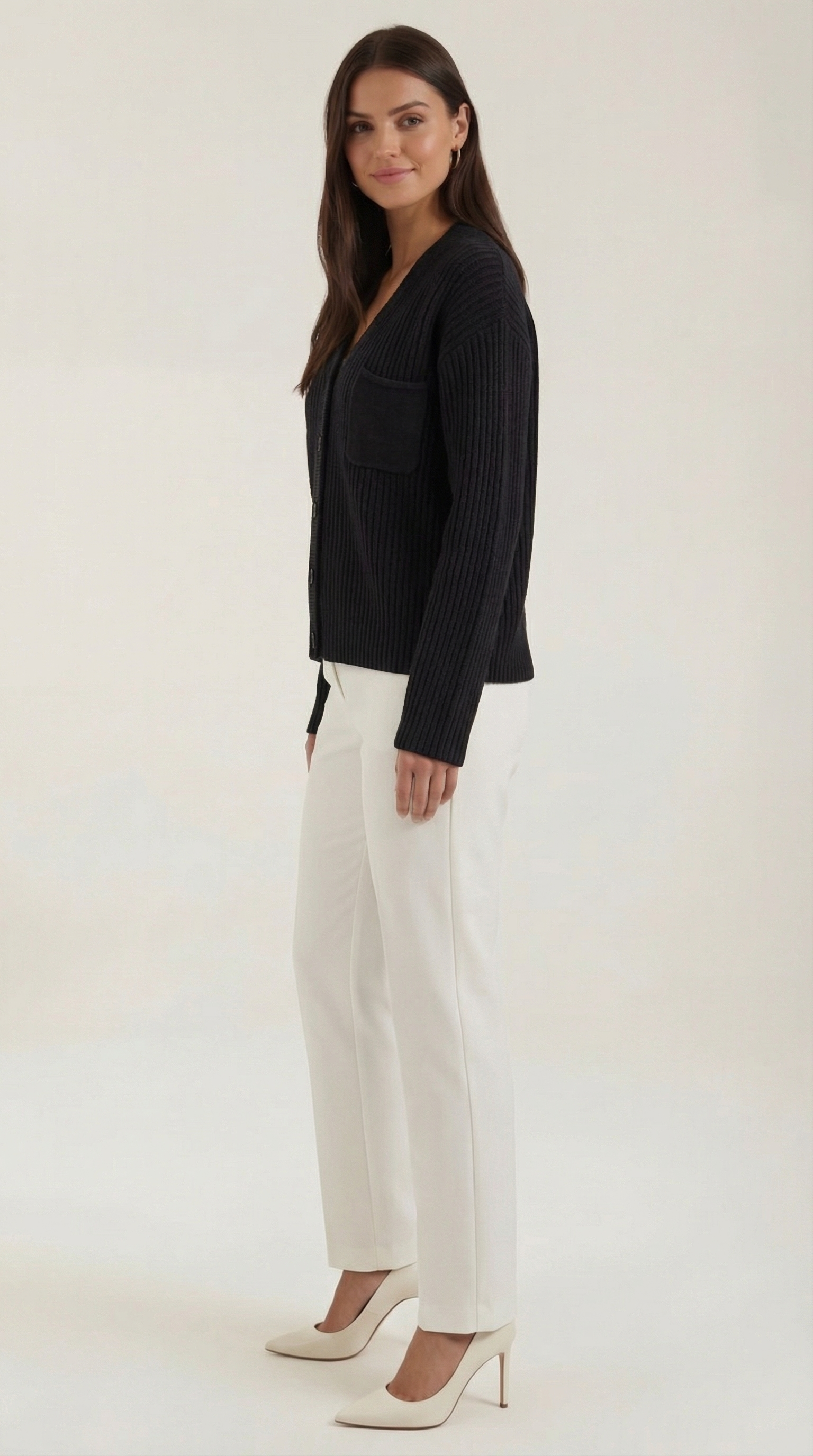 Cárdigan oversize de punto con textura envolvente