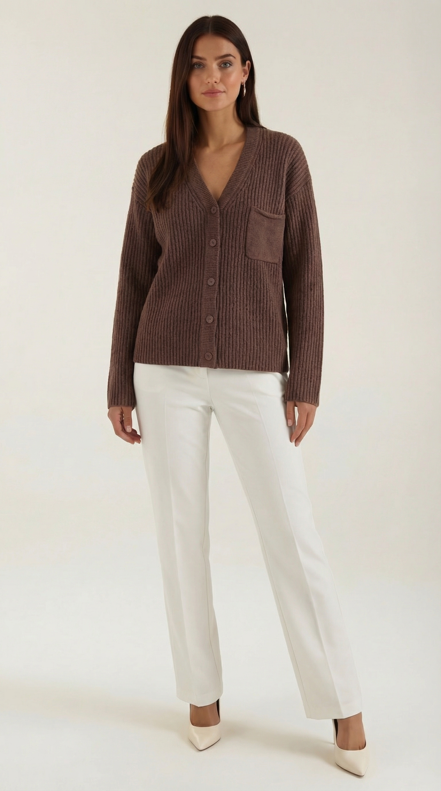 Cárdigan oversize de punto con textura envolvente