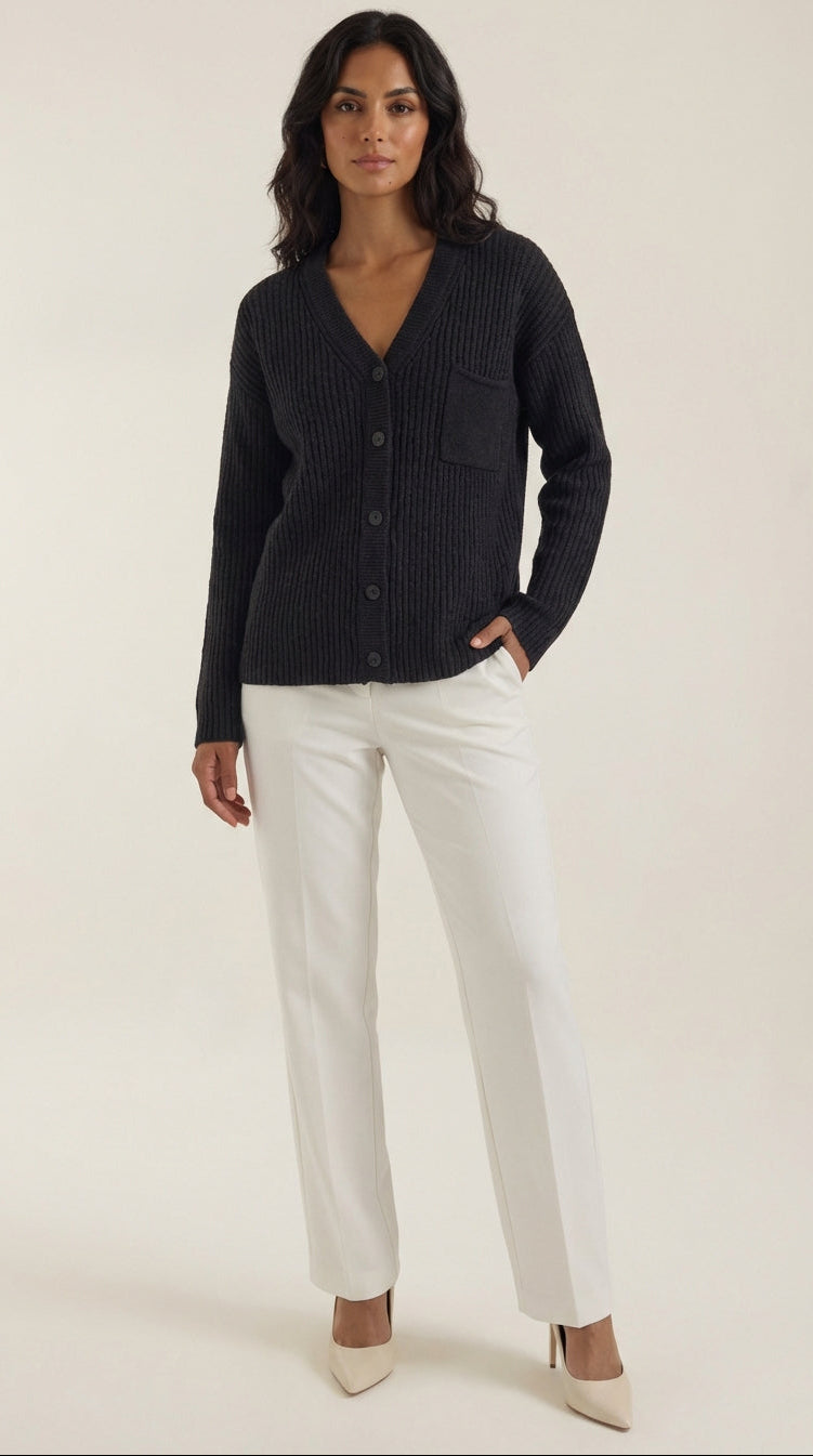 Cárdigan oversize de punto con textura envolvente