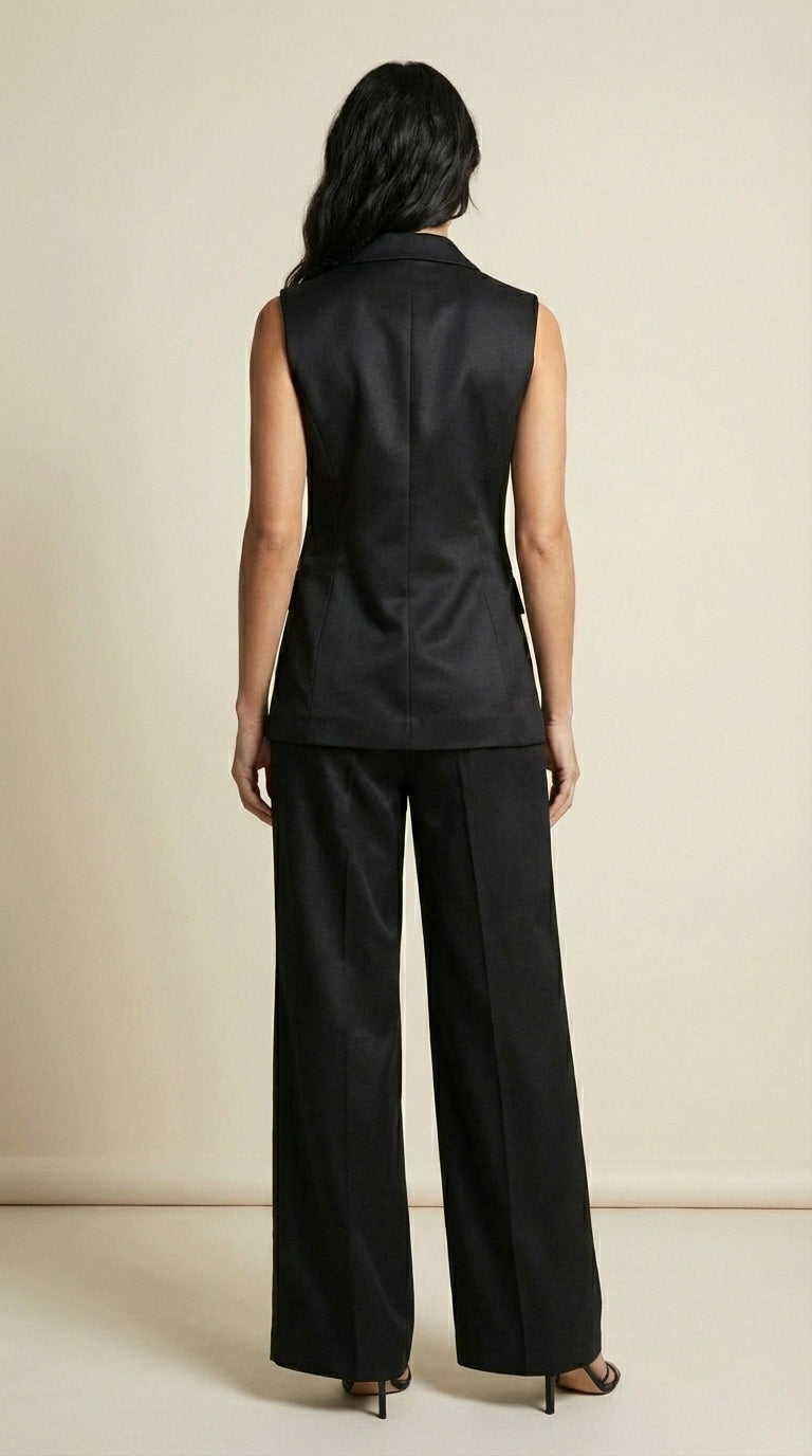 Conjunto de Chaleco y Pantalón Palazzo