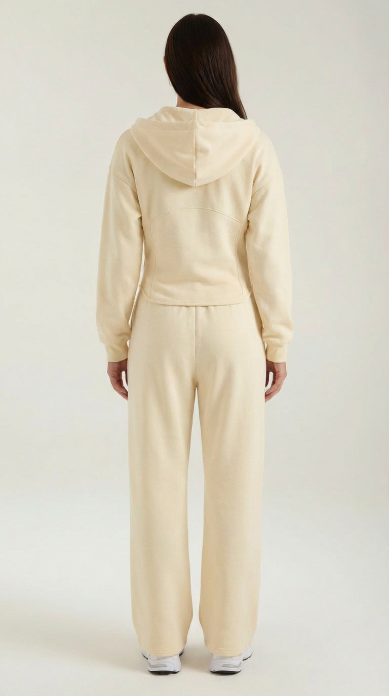 Conjunto de sudadera con pantalones amplios de estilo relajado